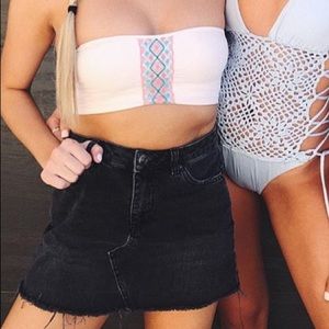 BDG Black Denim Skirt